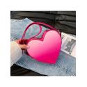 Heart Zipper PU Shoulder Bags