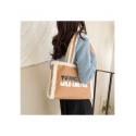 Fluff Letter Magnetic Closure Tote Bag