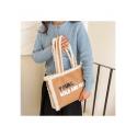 Fluff Letter Magnetic Closure Tote Bag