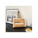 Fluff Letter Magnetic Closure Tote Bag