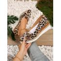 Leopard Pattern Wedge Flats