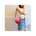 Heart Zipper PU Shoulder Bags