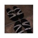 Pure Color Sequins Design Flat Slippers