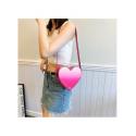 Heart Zipper PU Shoulder Bags