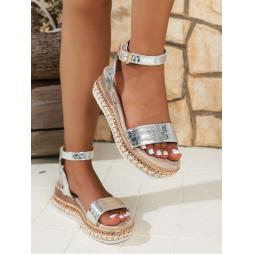 Round Toe Flat Heel Sandals