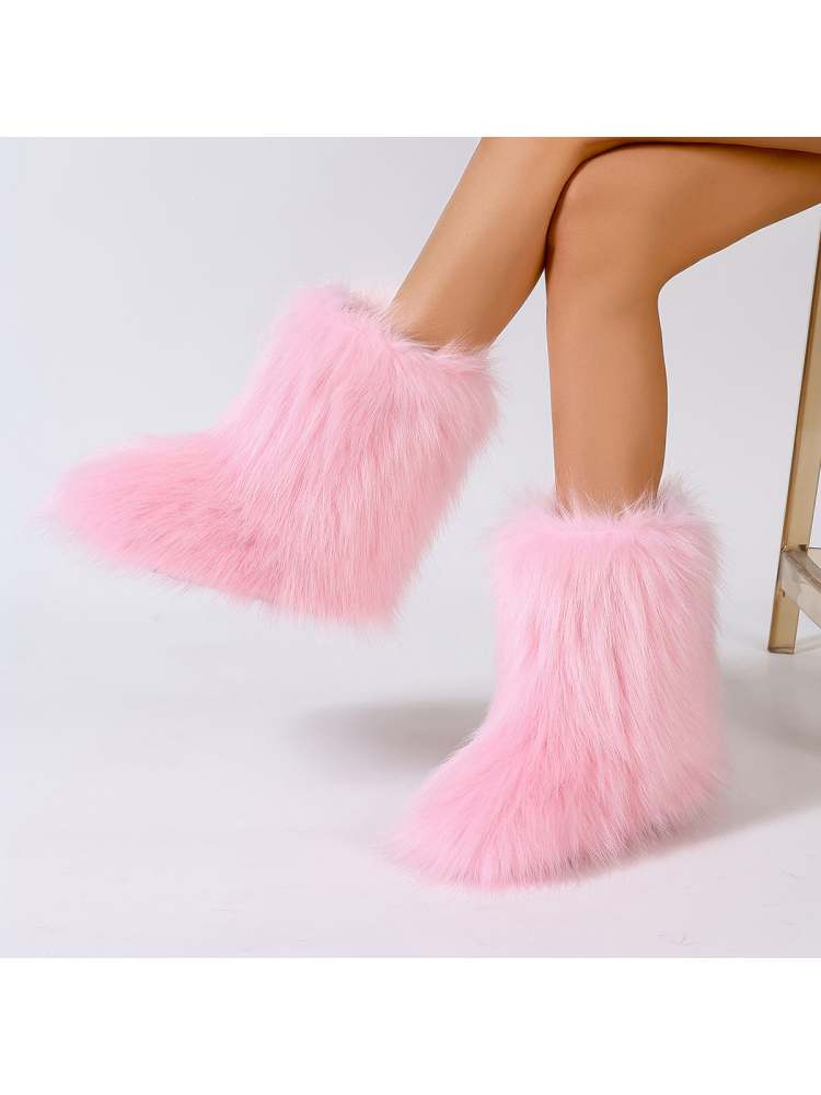 Fluff Round Toe Snow Boots